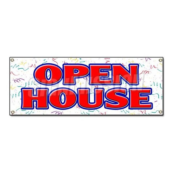 Signmission OPEN HOUSE BANNER SIGN for sale broker apartment home house real estate agent B-Open House - main
